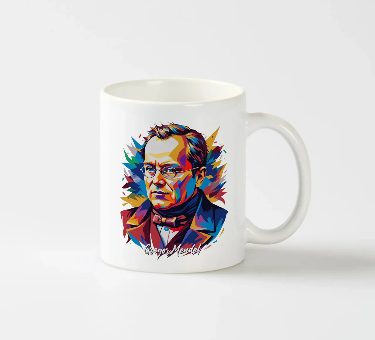 Gregor Mendel in WPAP Pop Art tazza in ceramica da vectorartnesia
