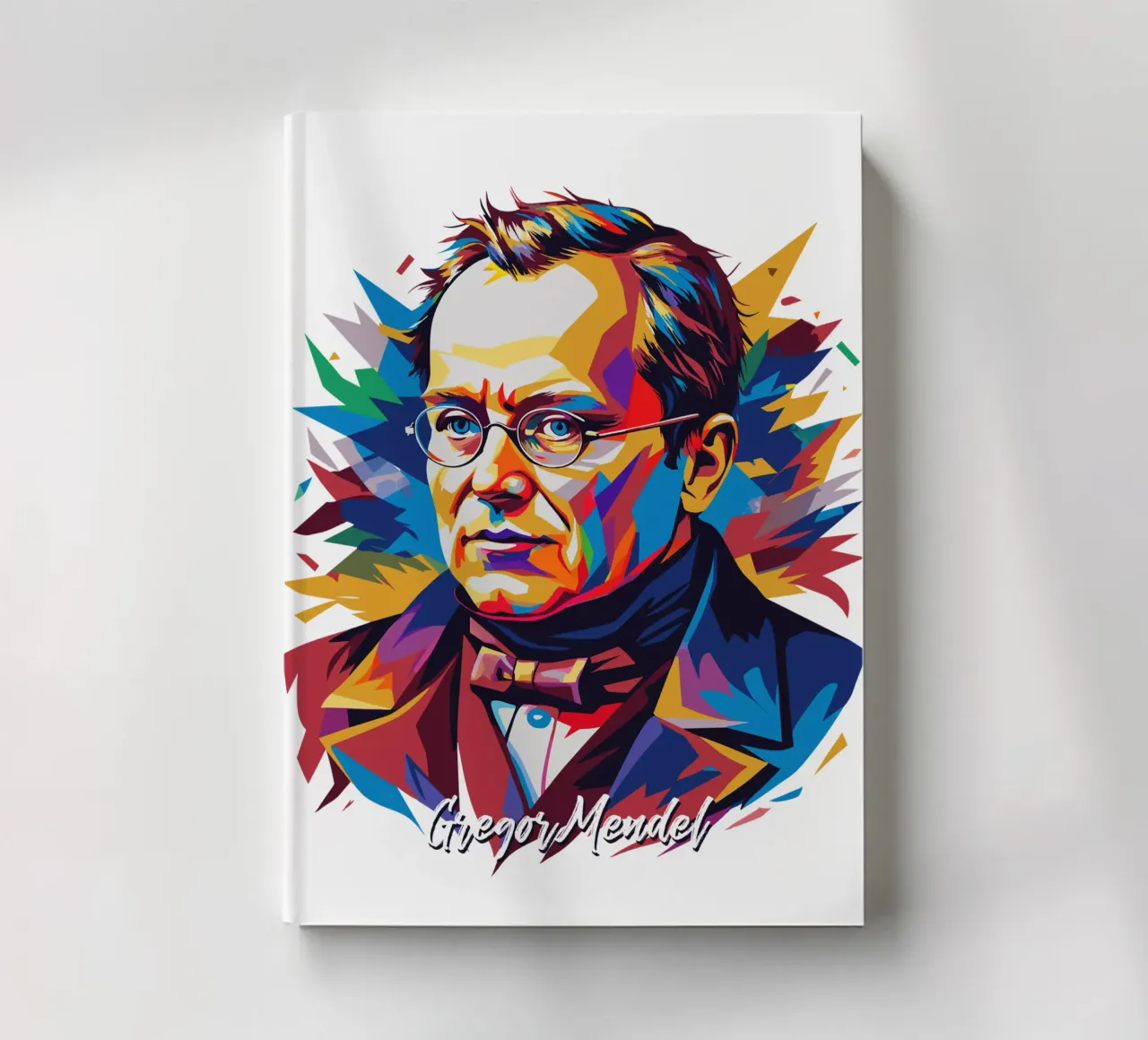 Gregor Mendel in WPAP Pop Art diario da vectorartnesia