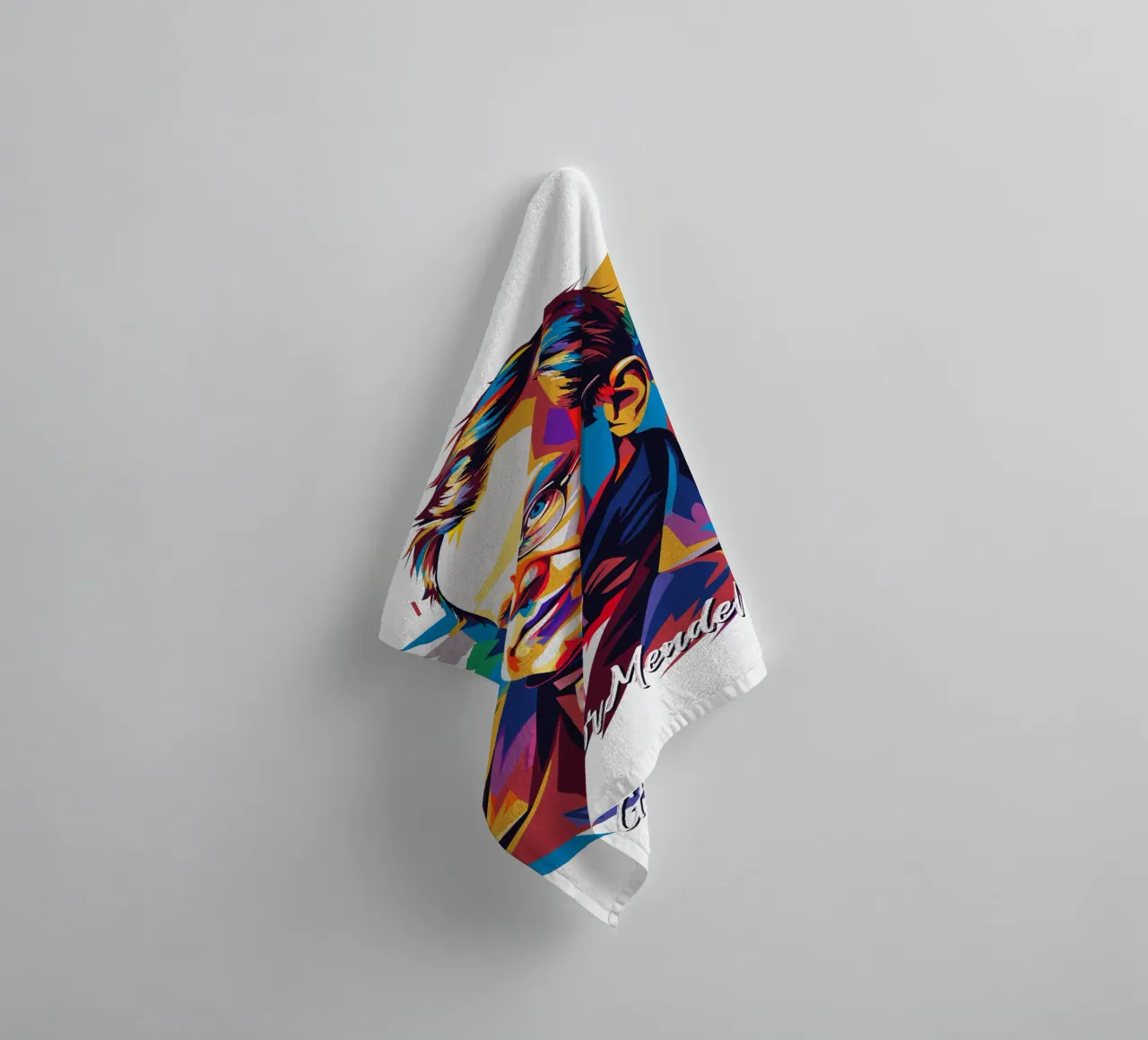 Gregor Mendel in WPAP Pop Art asciugamano da bagno da vectorartnesia