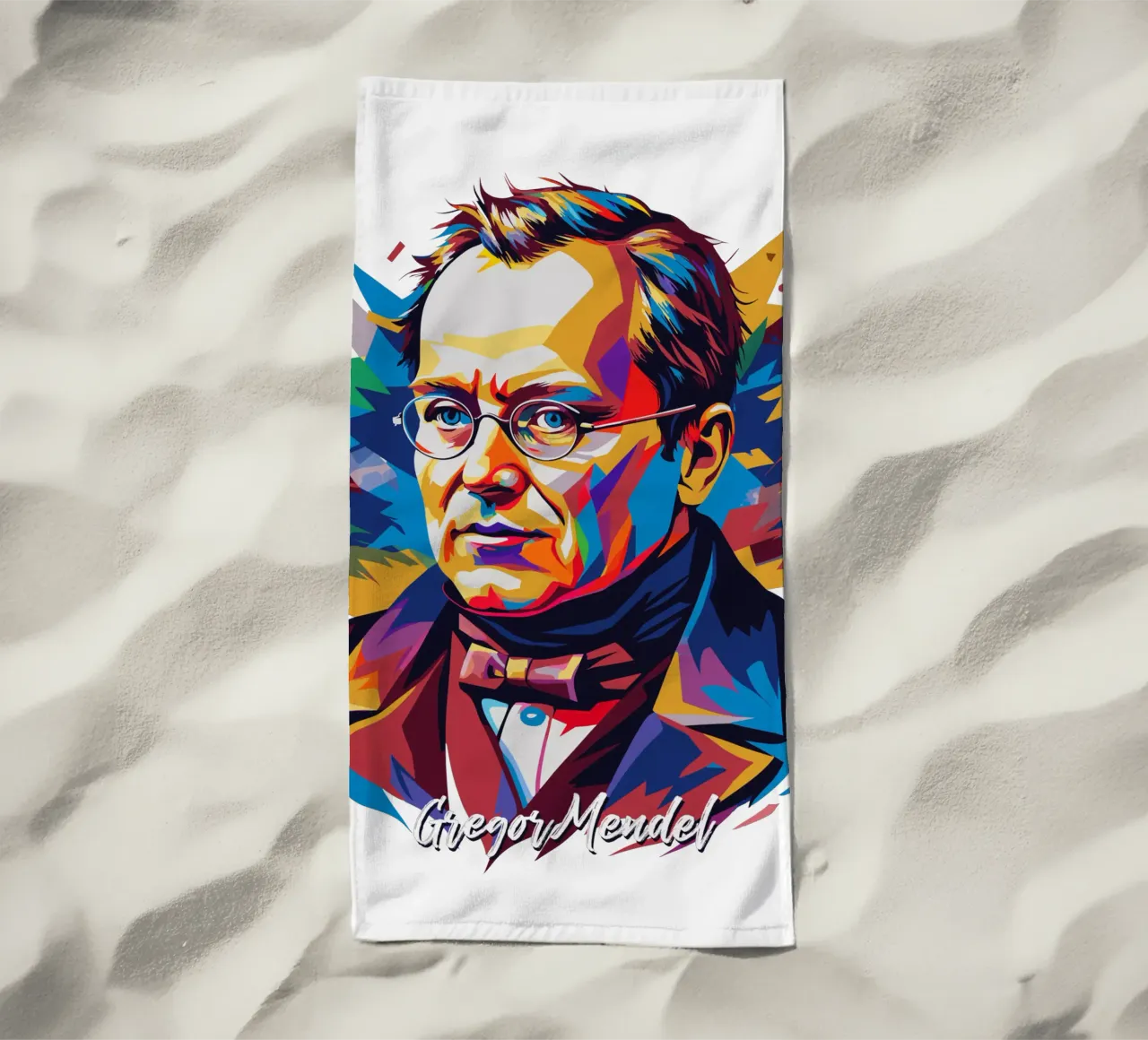 Gregor Mendel in WPAP Pop Art telo mare da vectorartnesia
