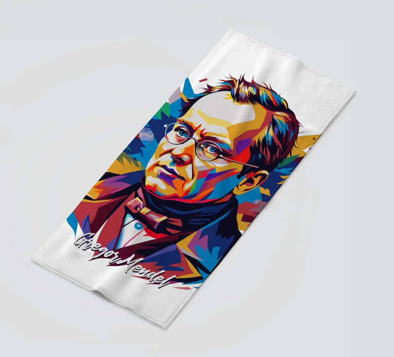 Gregor Mendel in WPAP Pop Art telo mare da vectorartnesia