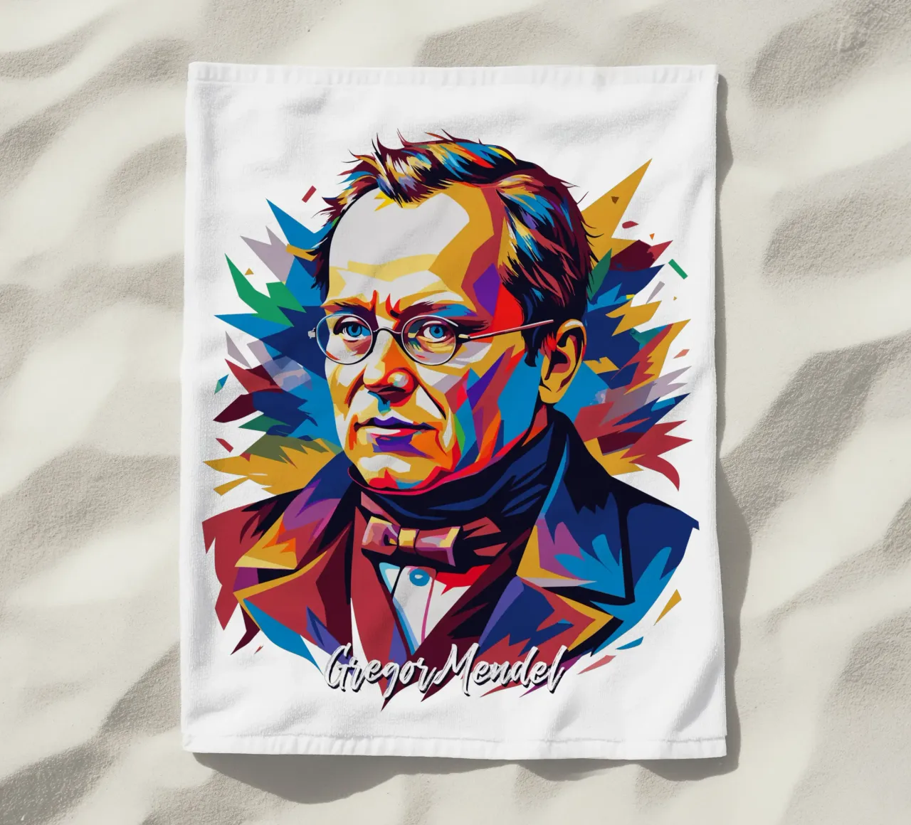 Gregor Mendel in WPAP Pop Art telo mare da vectorartnesia