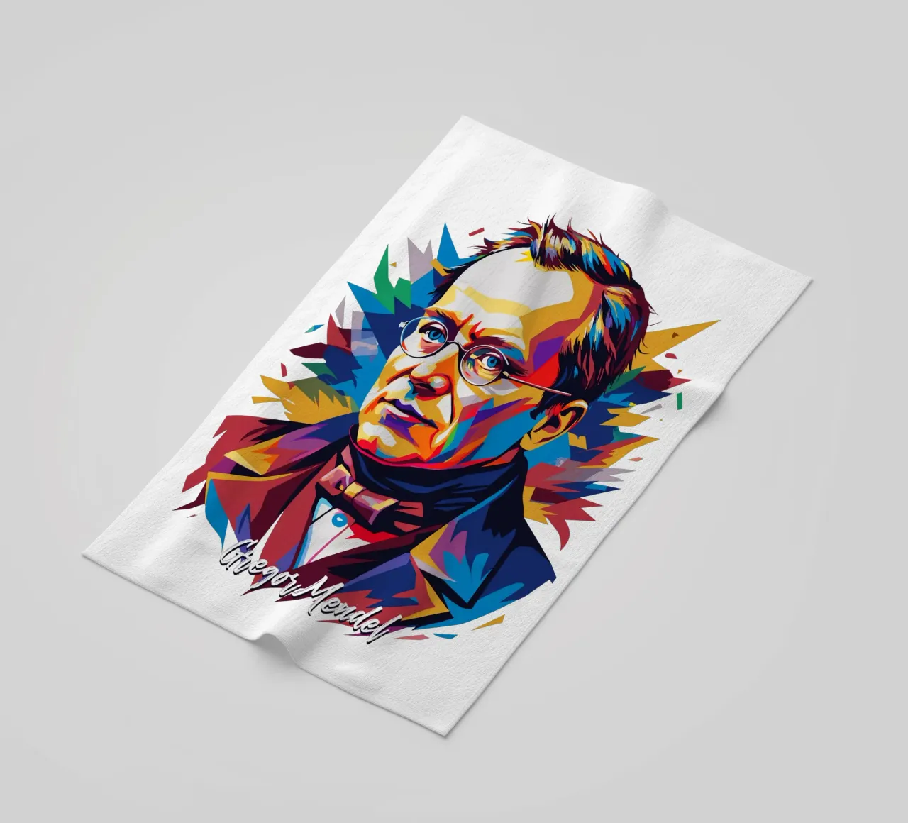 Gregor Mendel in WPAP Pop Art telo mare da vectorartnesia