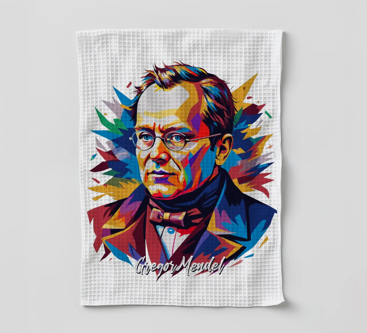 Gregor Mendel in WPAP Pop Art canovaccio da cucina da vectorartnesia