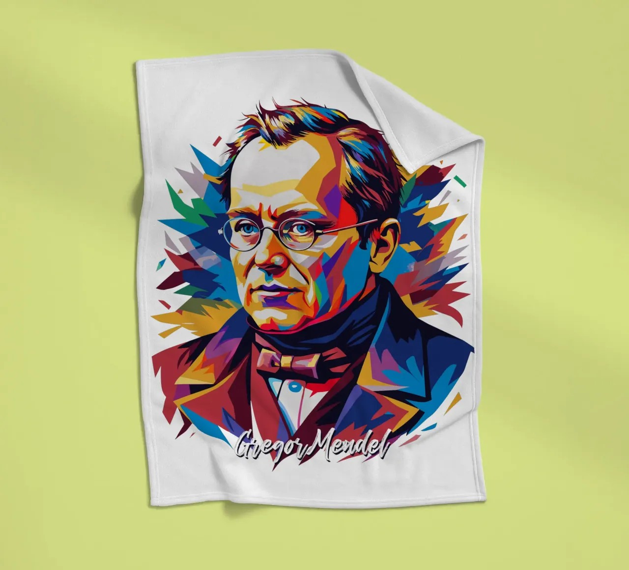 Gregor Mendel in WPAP Pop Art coperta in pile da vectorartnesia