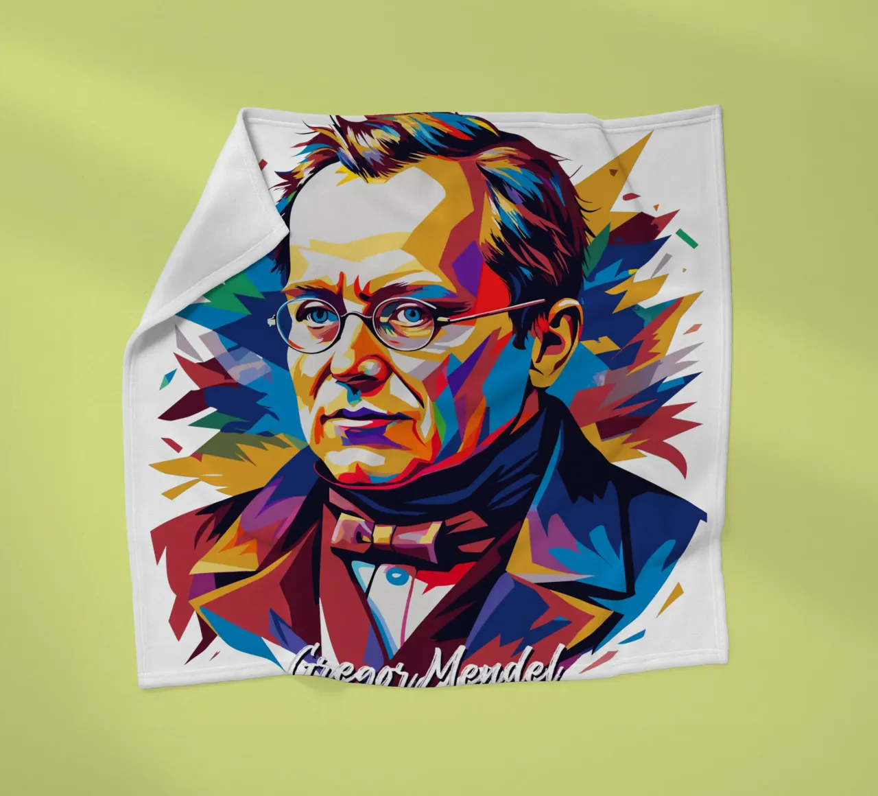 Gregor Mendel in WPAP Pop Art coperta in pile da vectorartnesia