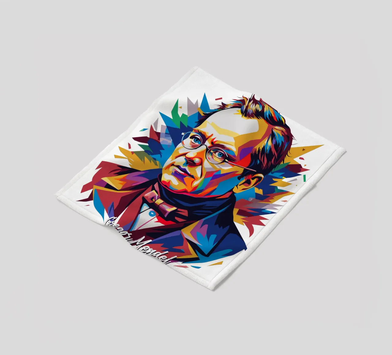 Gregor Mendel in WPAP Pop Art coperta in pile da vectorartnesia