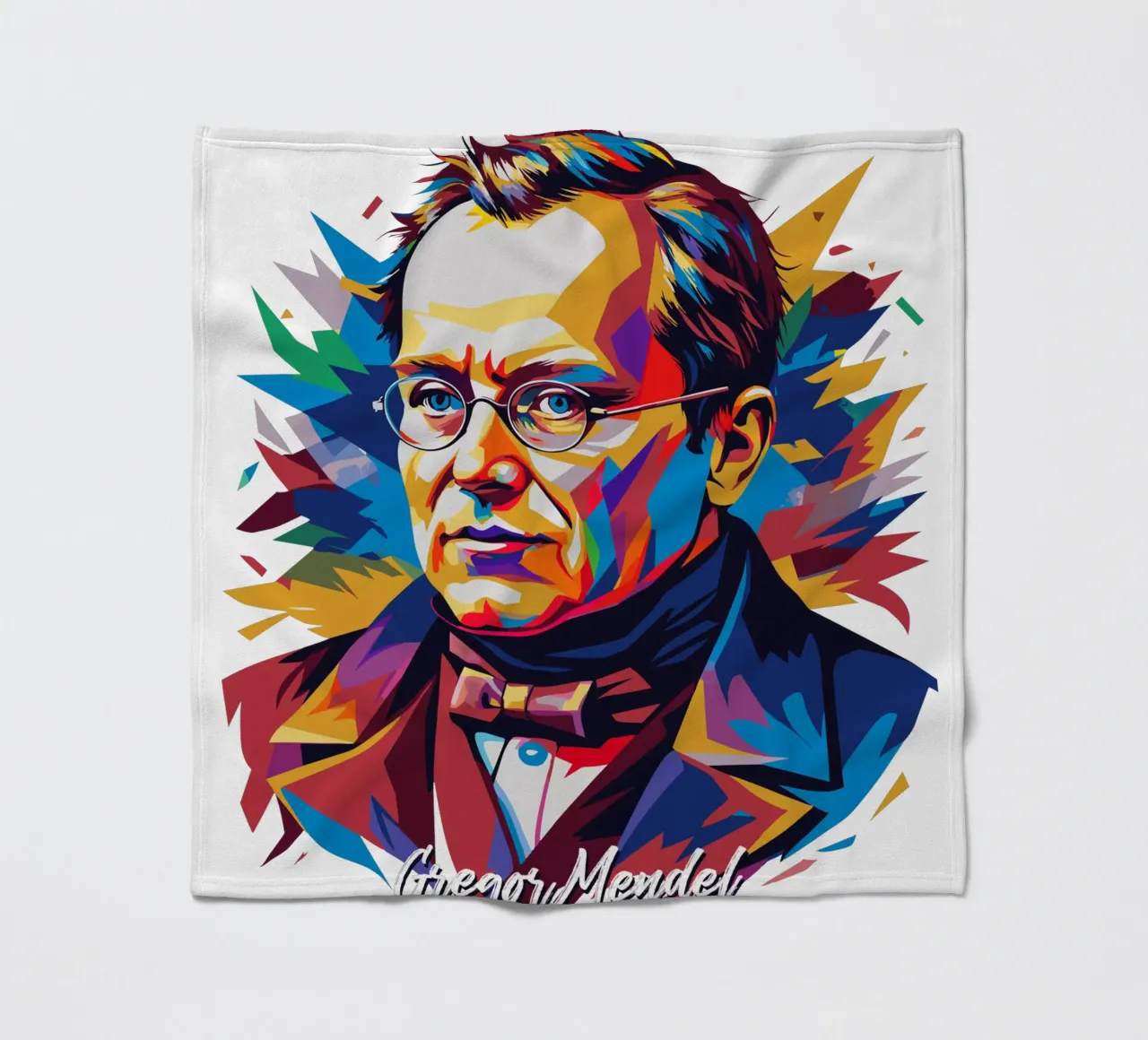 Gregor Mendel in WPAP Pop Art coperta in pile da vectorartnesia