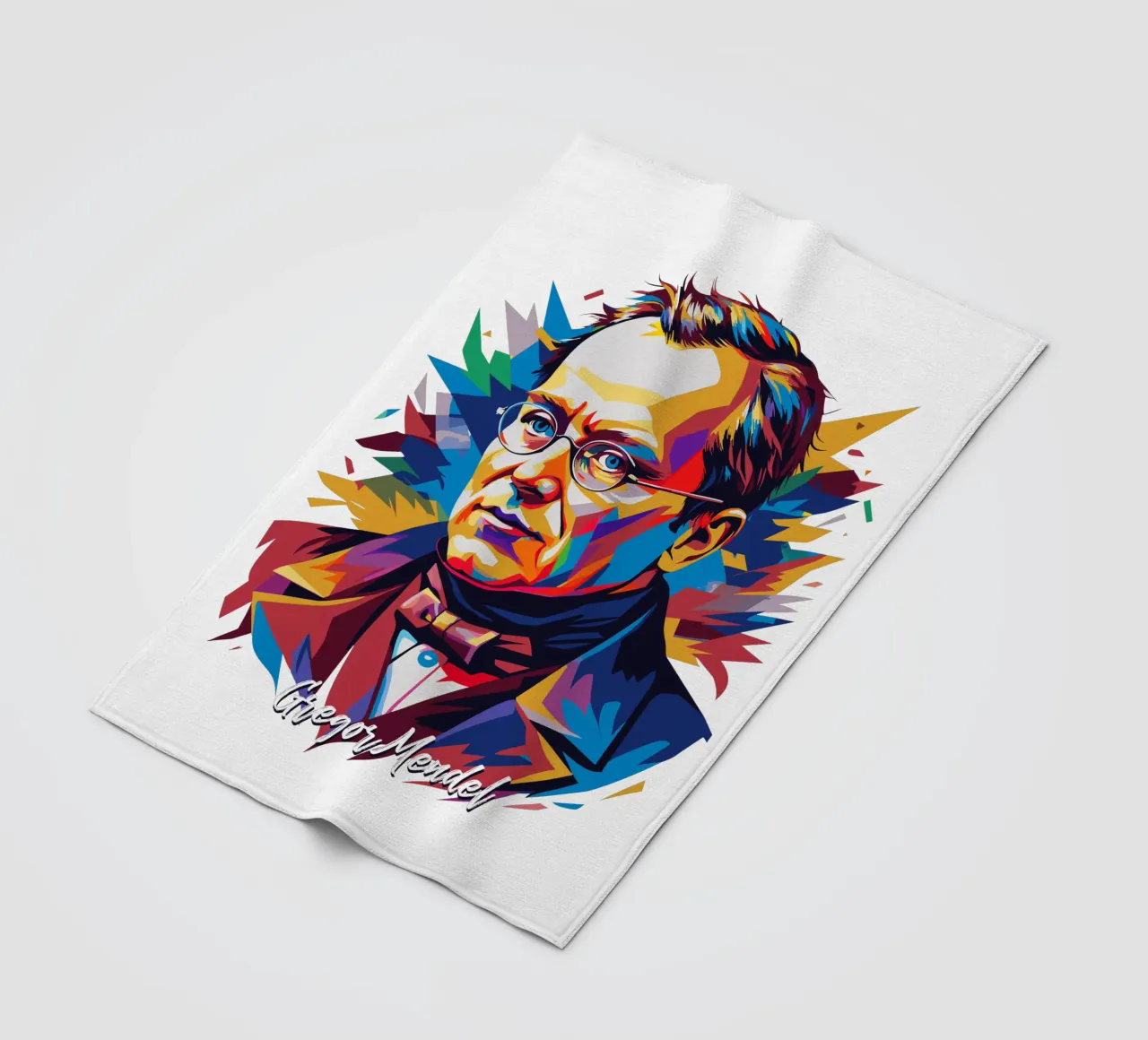 Gregor Mendel in WPAP Pop Art coperta in pile da vectorartnesia