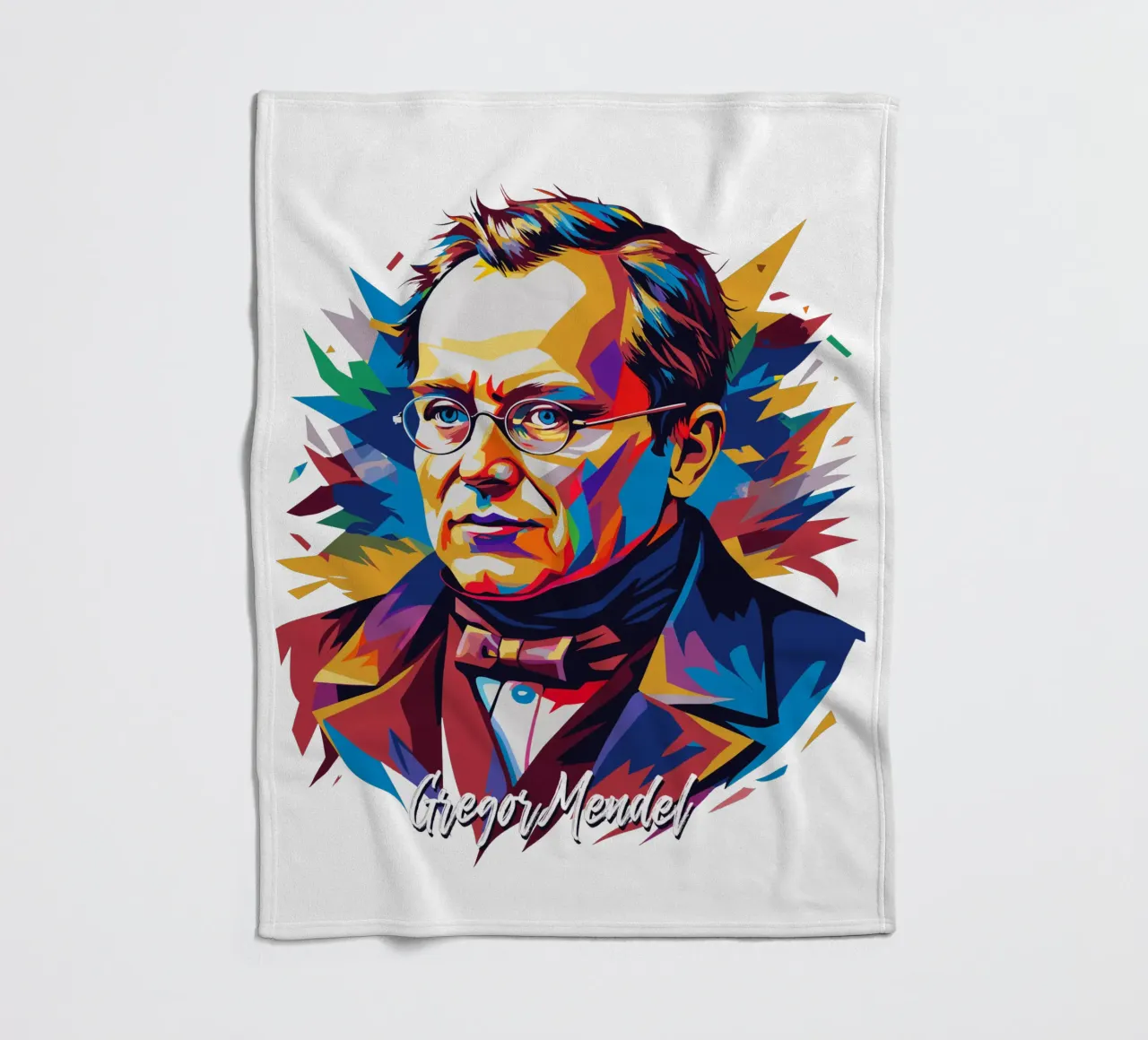 Gregor Mendel in WPAP Pop Art coperta in pile da vectorartnesia