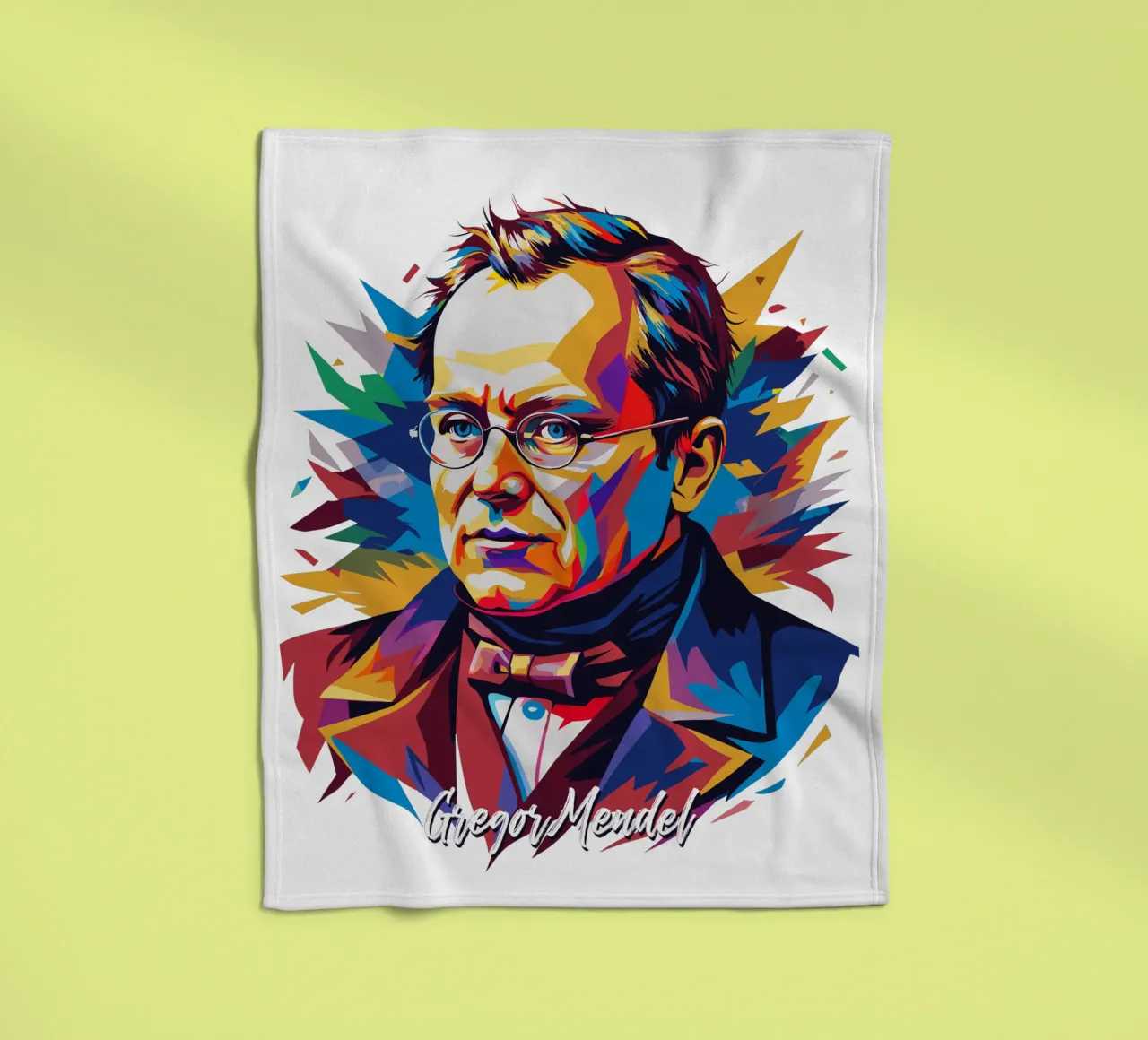 Gregor Mendel in WPAP Pop Art coperta in pile da vectorartnesia