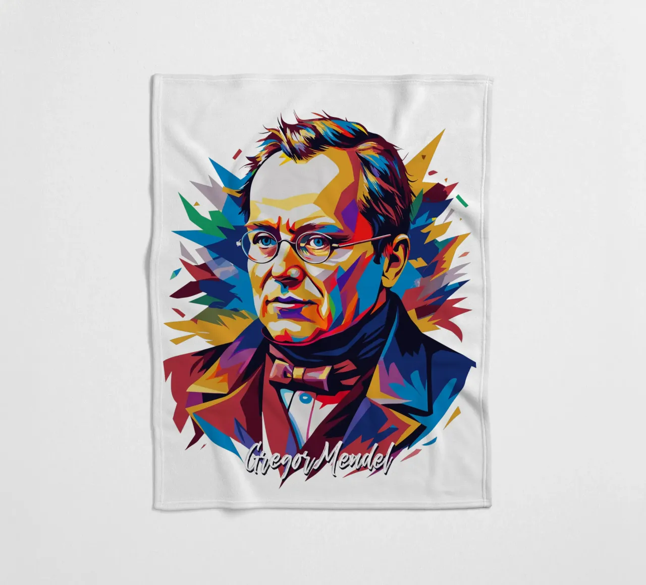 Gregor Mendel in WPAP Pop Art coperta in pile da vectorartnesia