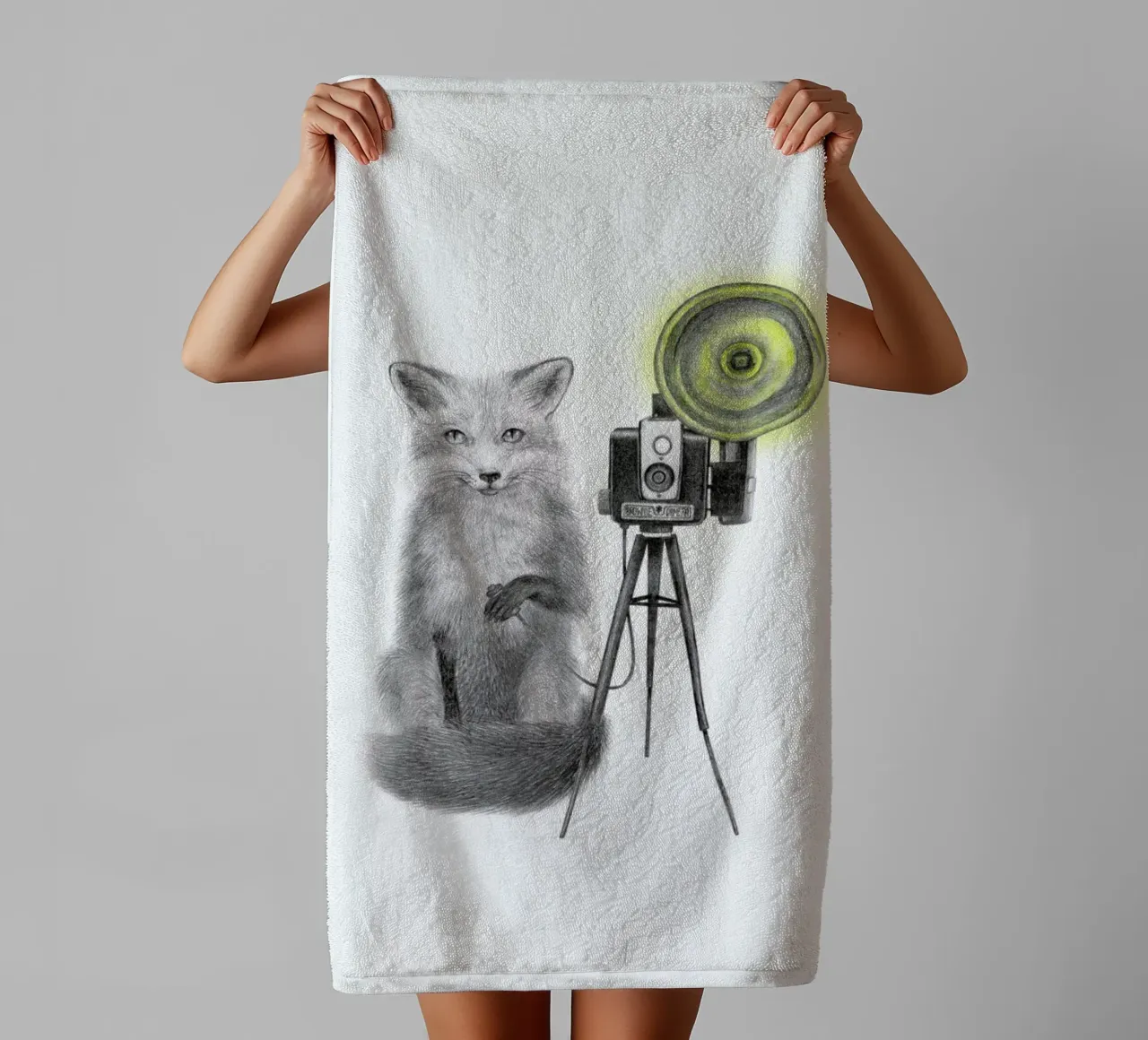 Quinn Bancroft Fox asciugamano da bagno da Le Canot Rouge