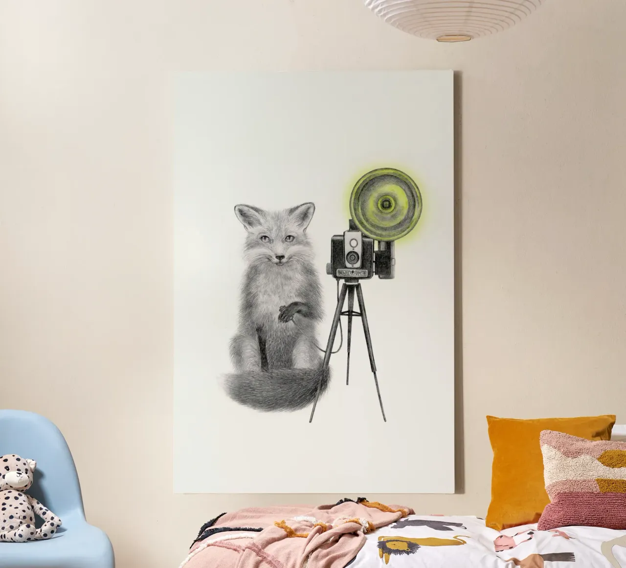 Quinn Bancroft Fox tela con Cornice a cassetta da Le Canot Rouge