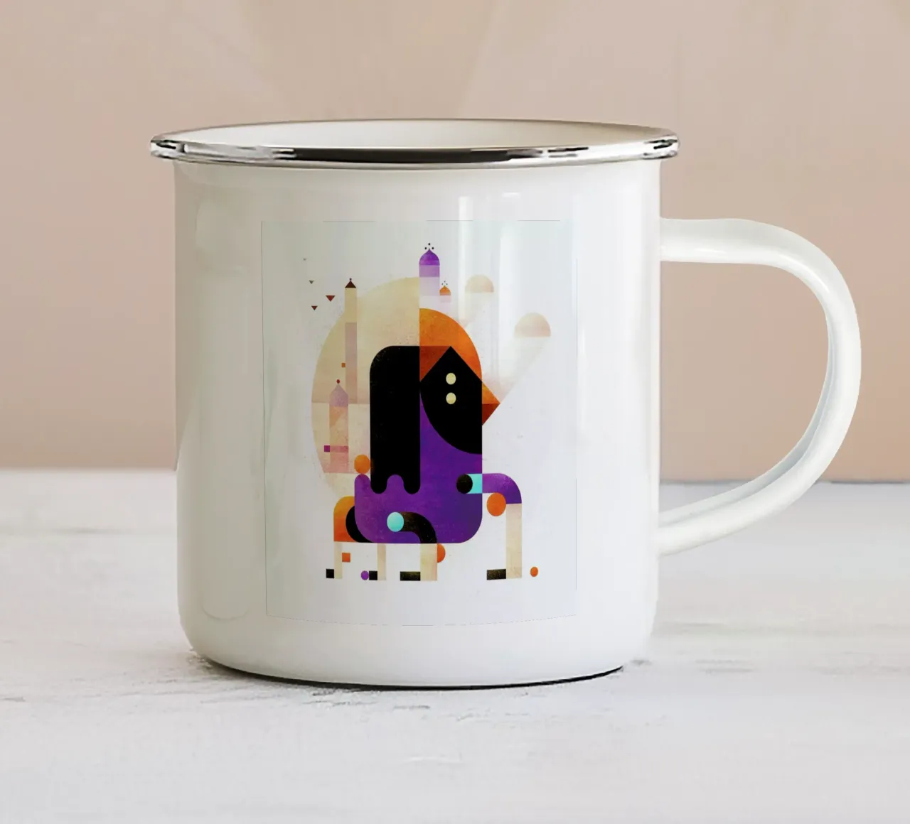 Waiting for Tomorrow taza de esmalte de Antony Squizzato