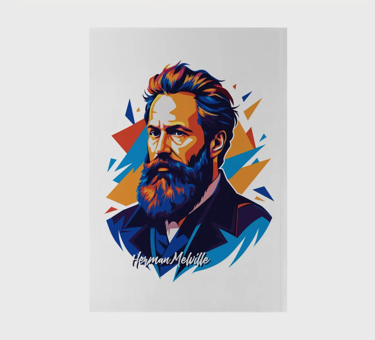 Herman Melville in WPAP Pop Art diario da vectorartnesia