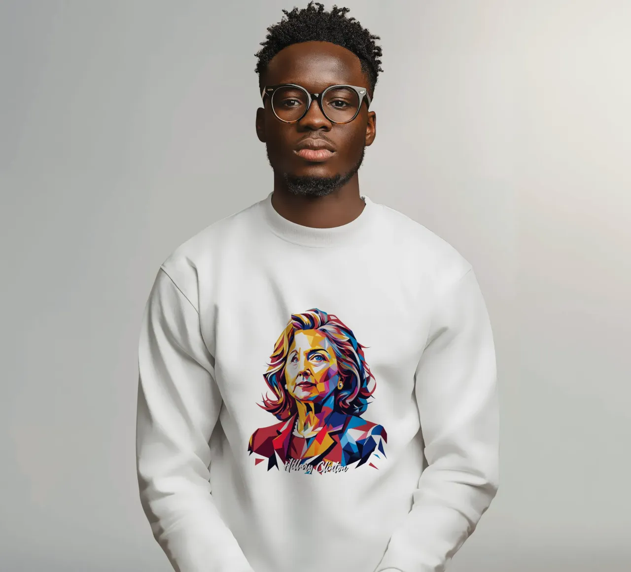 Hillary Clinton in WPAP Pop Art felpa da vectorartnesia