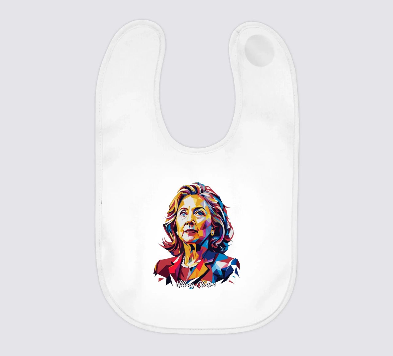 Hillary Clinton in WPAP Pop Art bavaglino da vectorartnesia