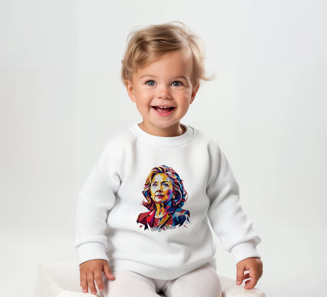 Hillary Clinton in WPAP Pop Art felpa neonato da vectorartnesia