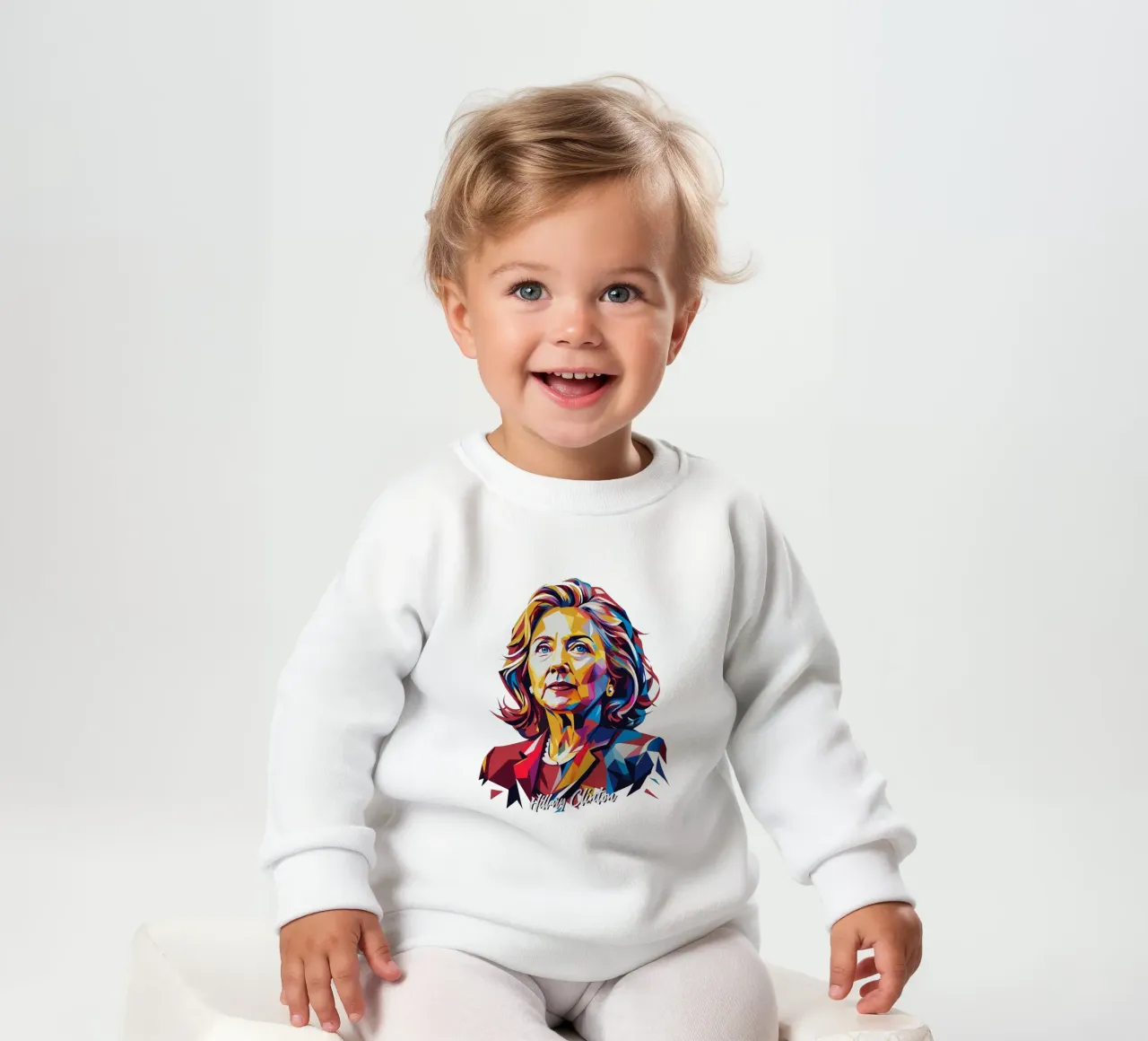 Hillary Clinton in WPAP Pop Art sudadera de bebé de vectorartnesia