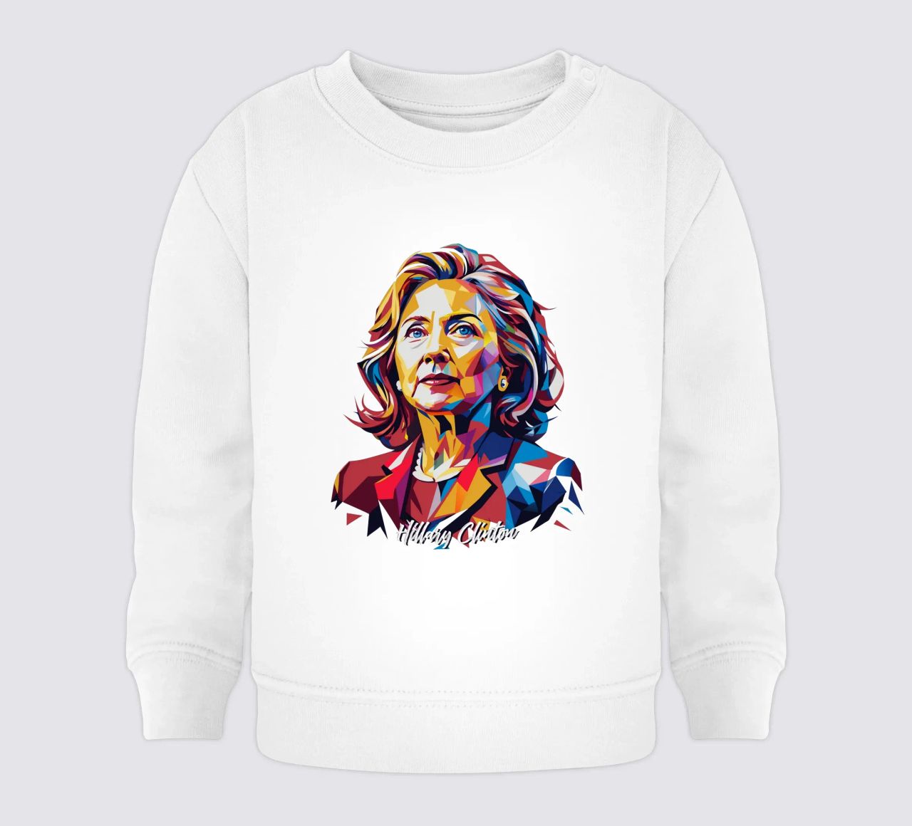 Hillary Clinton in WPAP Pop Art felpa neonato da vectorartnesia