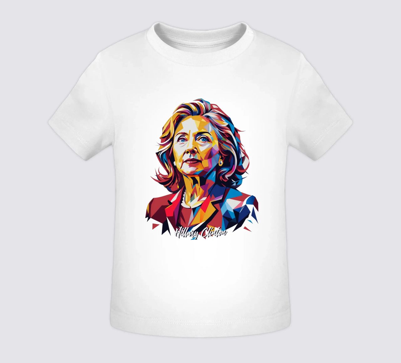 Hillary Clinton in WPAP Pop Art maglietta neonato da vectorartnesia