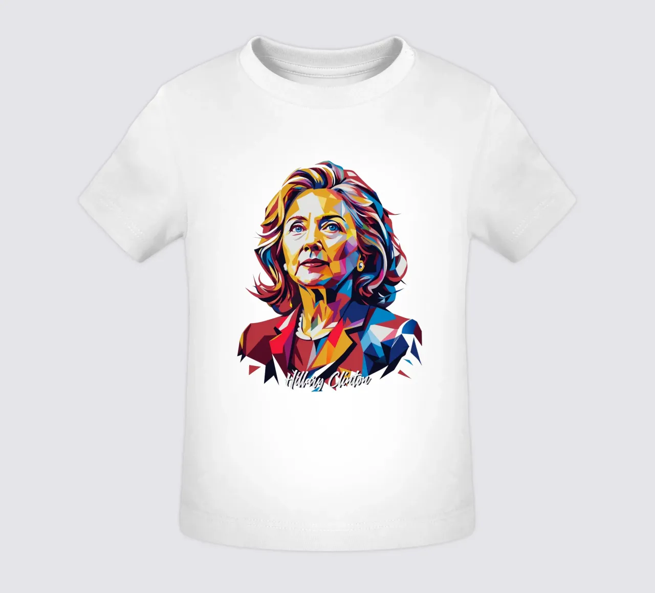 Hillary Clinton in WPAP Pop Art maglietta neonato da vectorartnesia