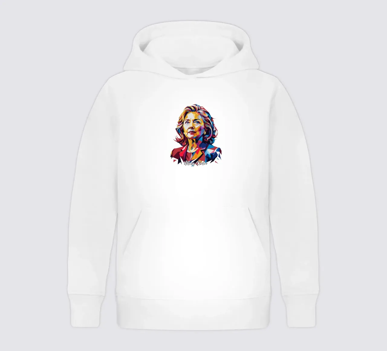 Hillary Clinton in WPAP Pop Art felpa bambino con cappuccio da vectorartnesia
