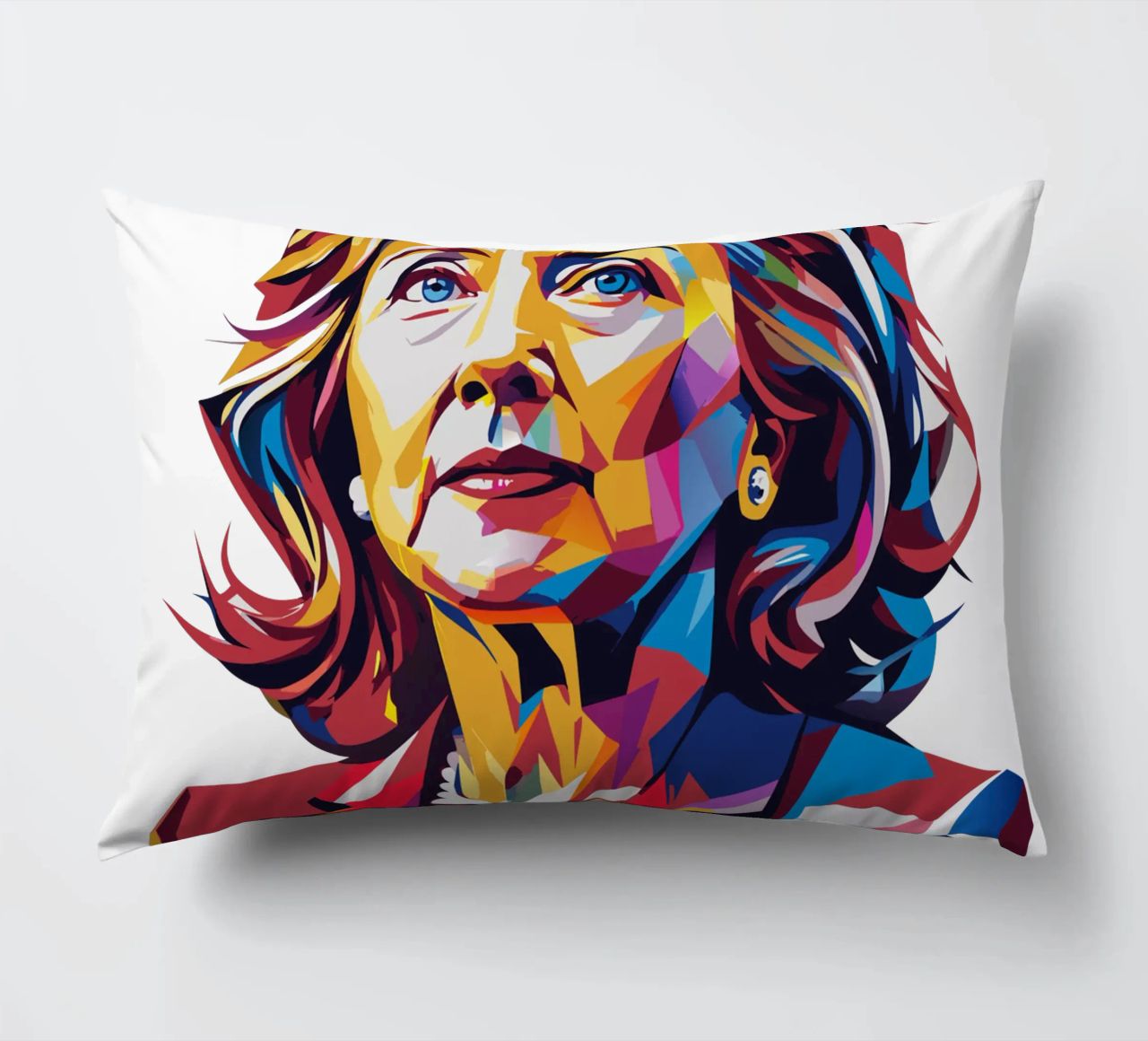 Hillary Clinton in WPAP Pop Art cuscino da vectorartnesia
