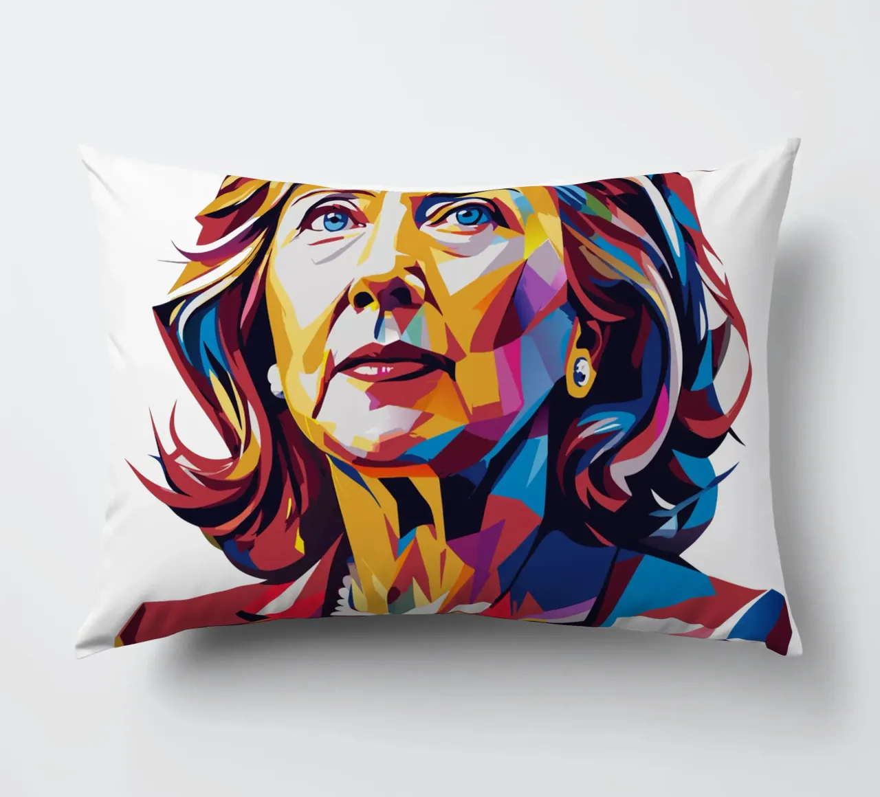 Hillary Clinton in WPAP Pop Art cuscino da vectorartnesia