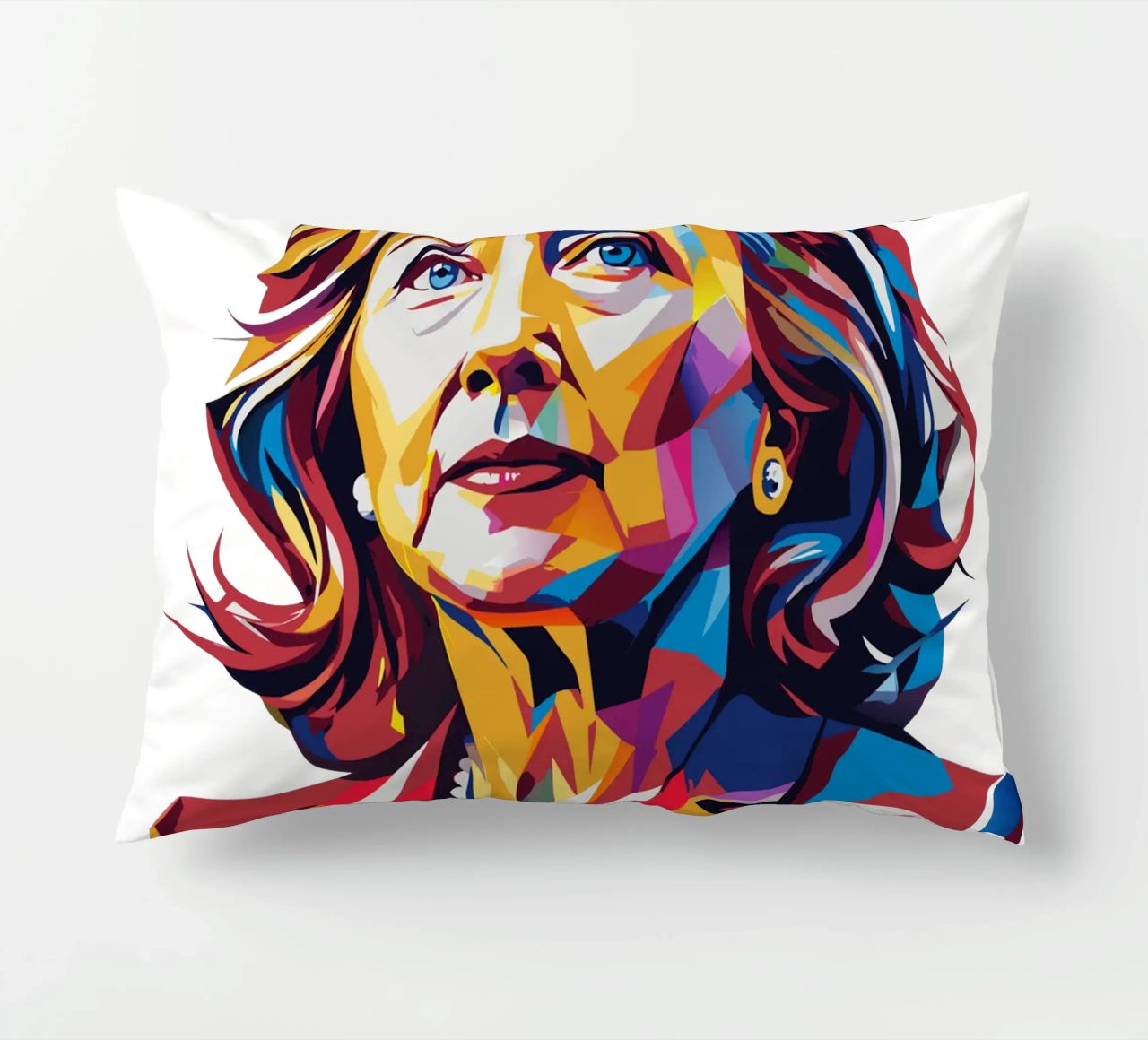Hillary Clinton in WPAP Pop Art cuscino da vectorartnesia