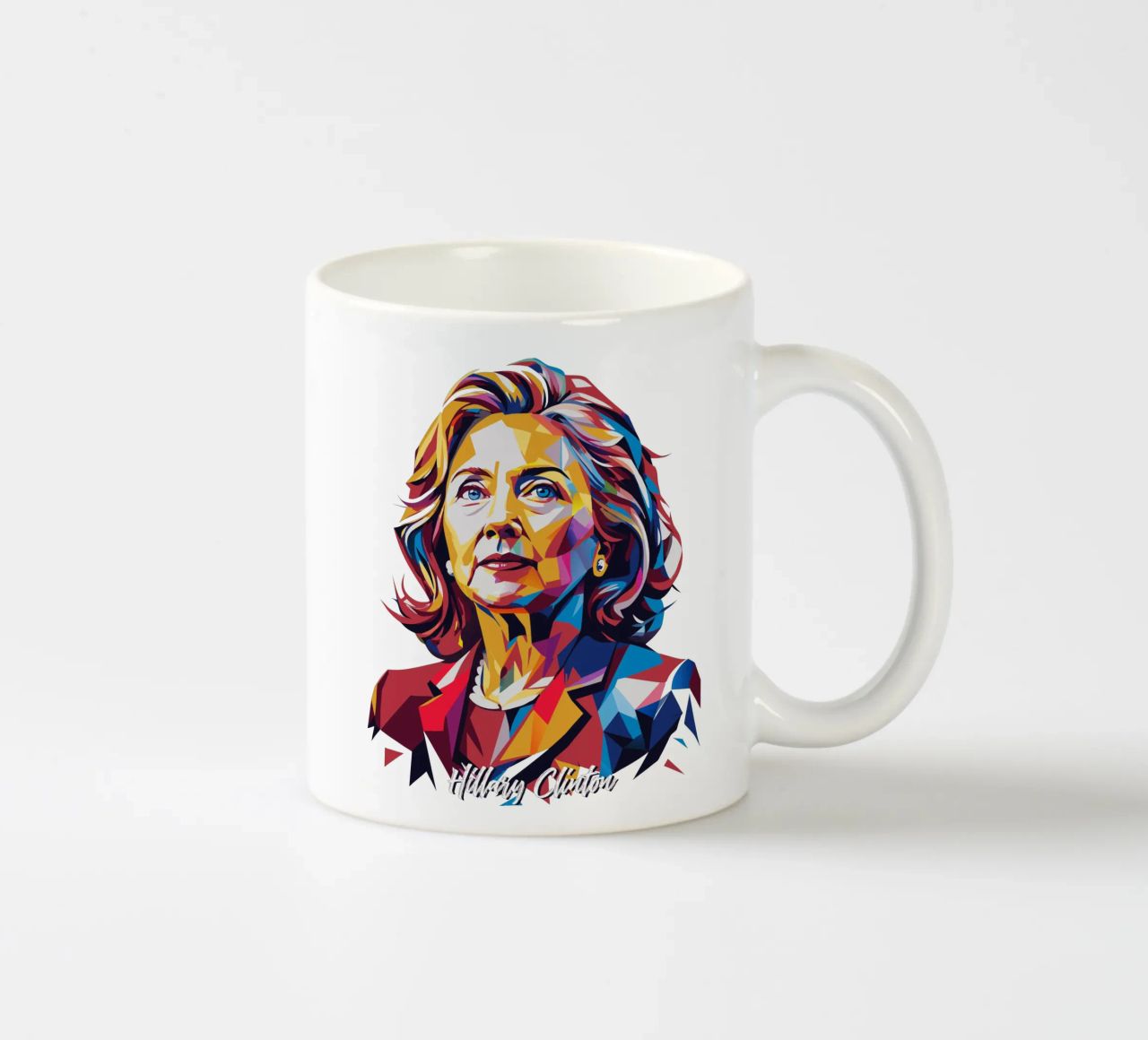 Hillary Clinton in WPAP Pop Art tazza in ceramica da vectorartnesia