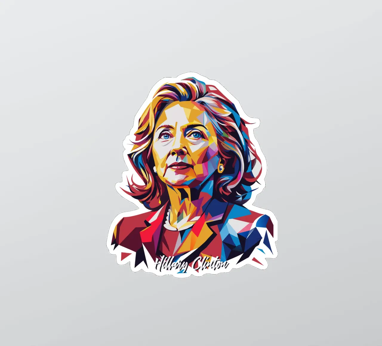 Hillary Clinton in WPAP Pop Art adesivo da vectorartnesia