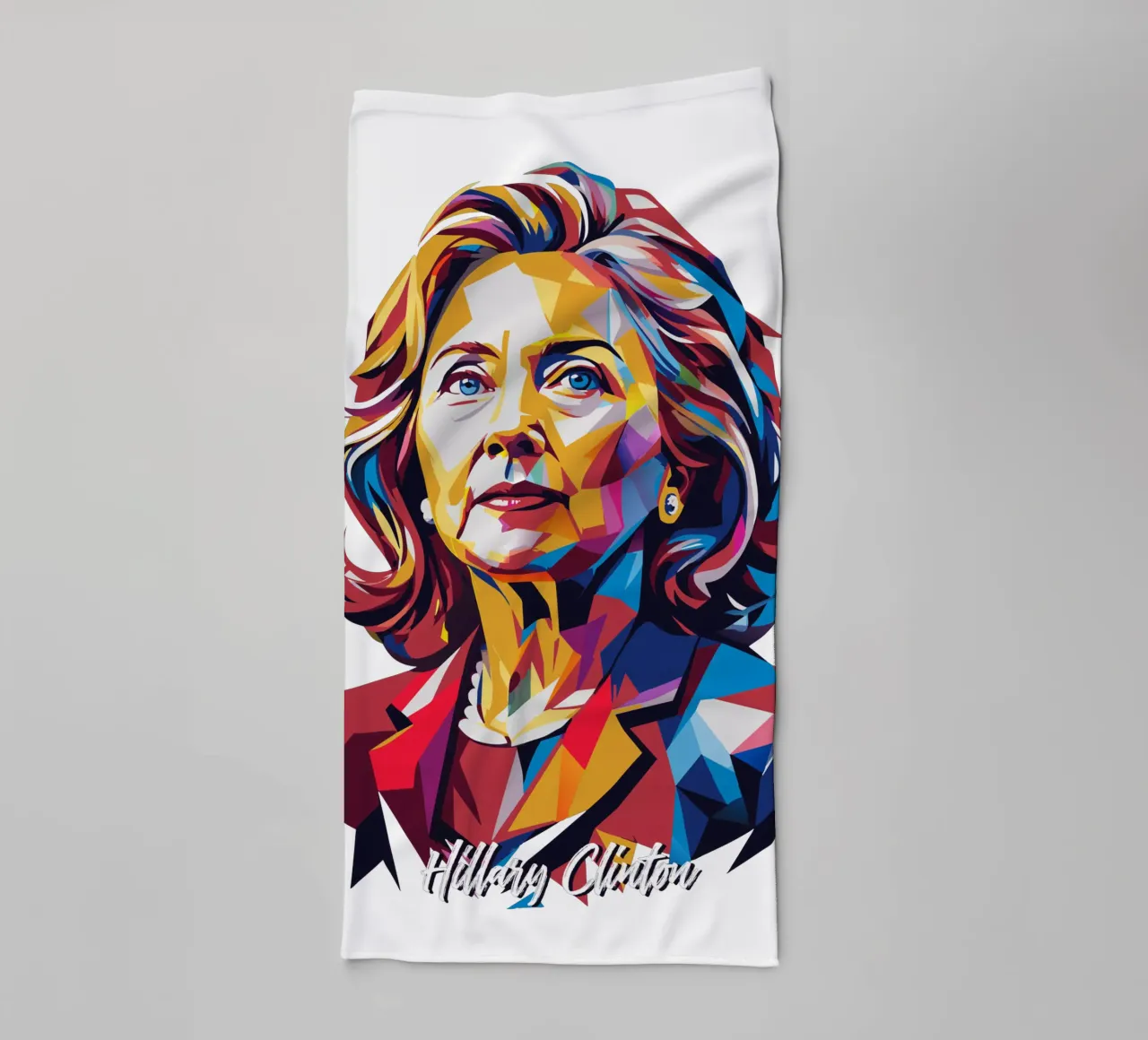 Hillary Clinton in WPAP Pop Art asciugamano da bagno da vectorartnesia