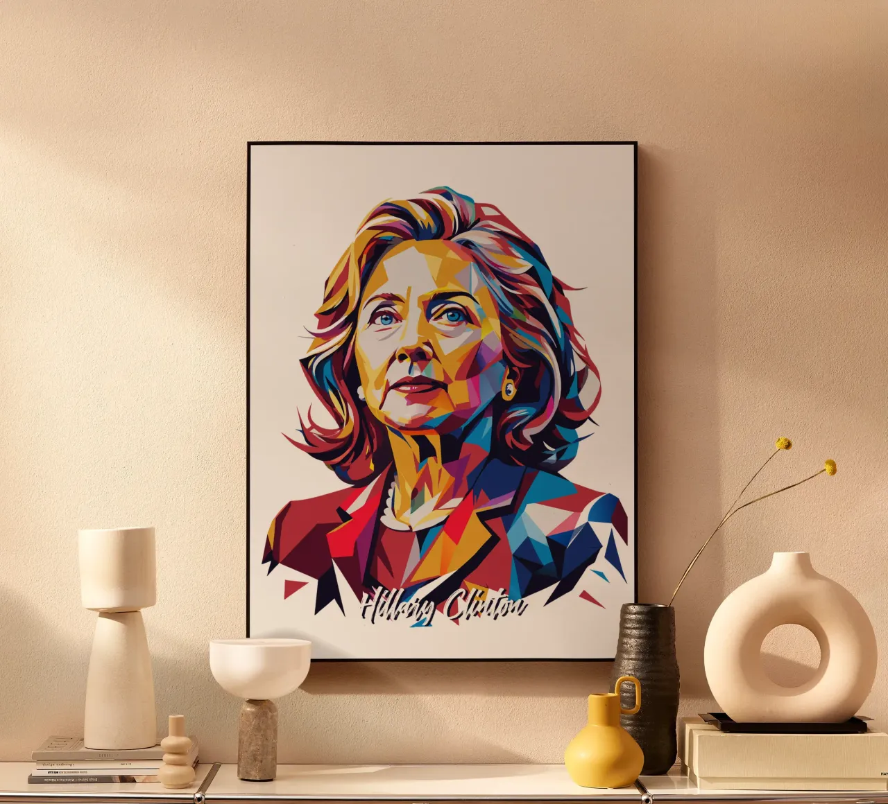 Hillary Clinton in WPAP Pop Art pannello forex da vectorartnesia