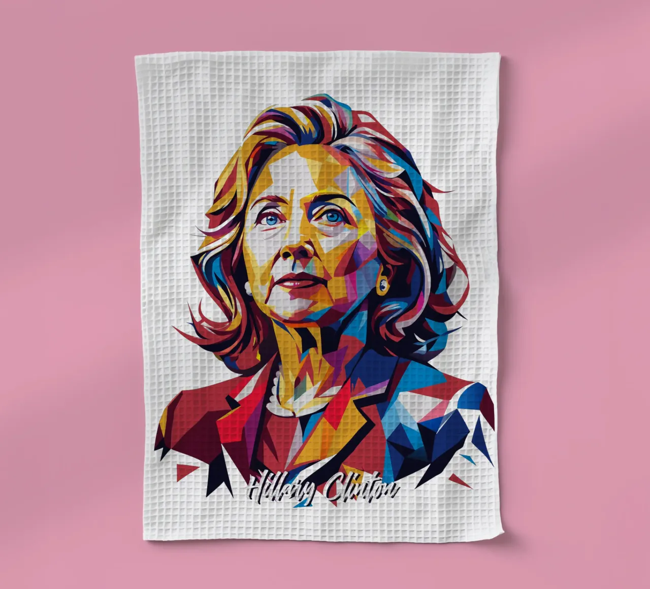Hillary Clinton in WPAP Pop Art canovaccio da cucina da vectorartnesia
