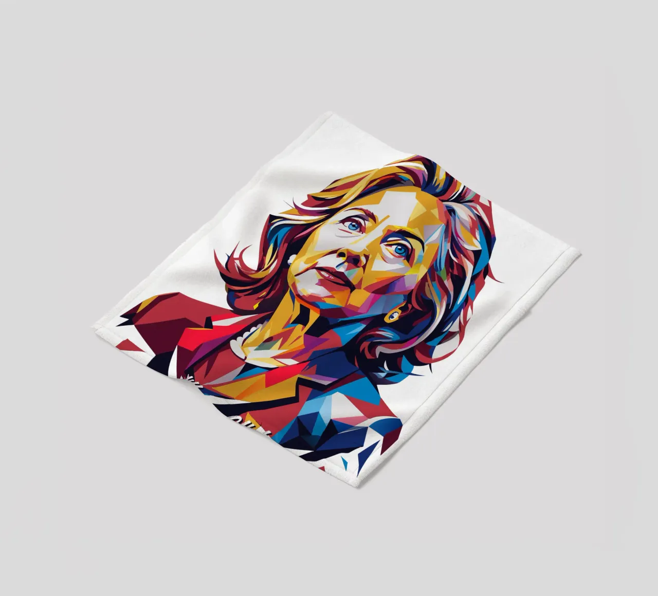 Hillary Clinton in WPAP Pop Art coperta in pile da vectorartnesia