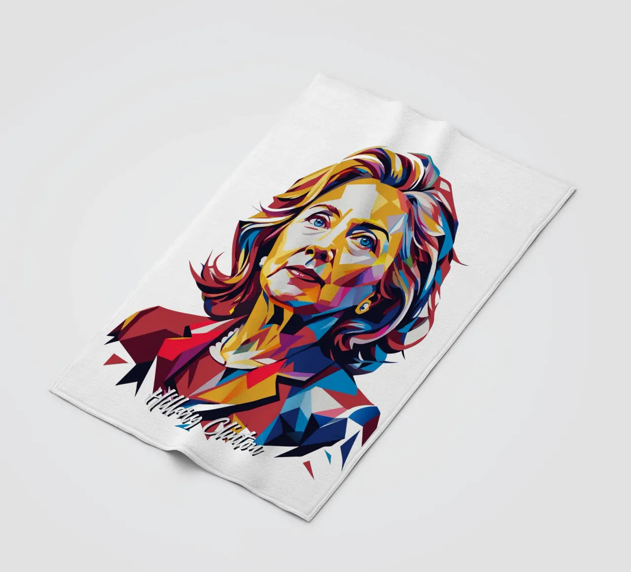 Hillary Clinton in WPAP Pop Art coperta in pile da vectorartnesia