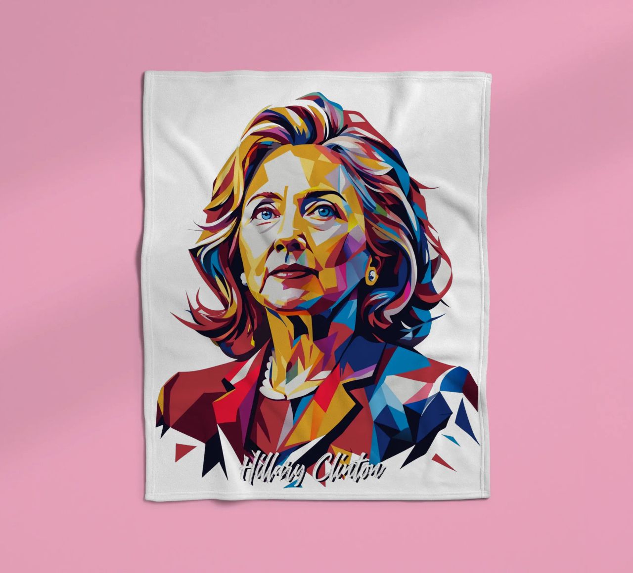 Hillary Clinton in WPAP Pop Art coperta in pile da vectorartnesia