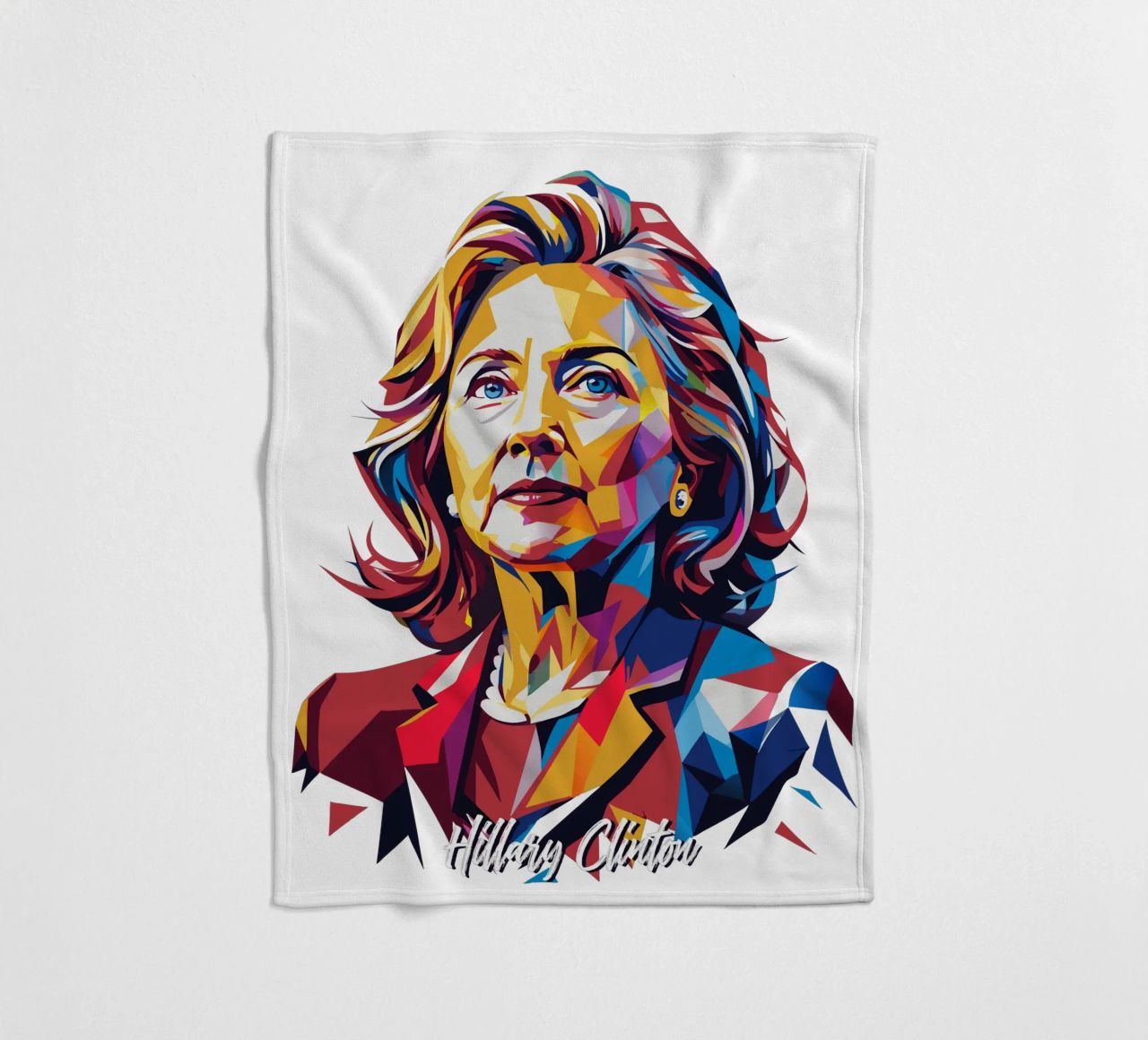 Hillary Clinton in WPAP Pop Art coperta in pile da vectorartnesia