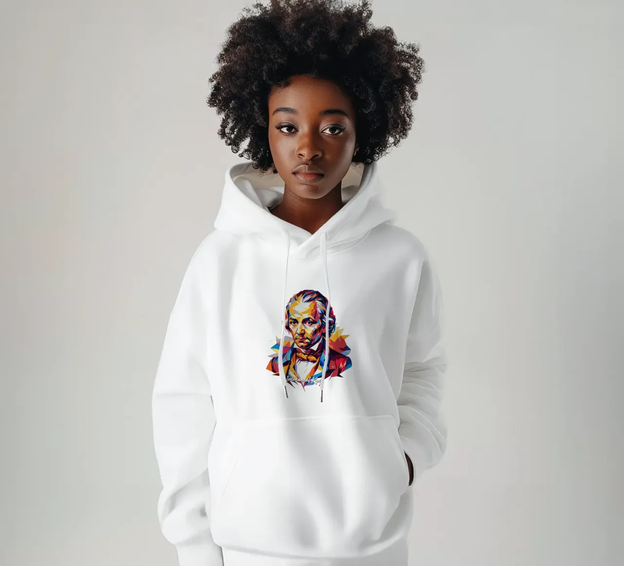 Immanuel Kant in WPAP Pop Art hoodie by vectorartnesia