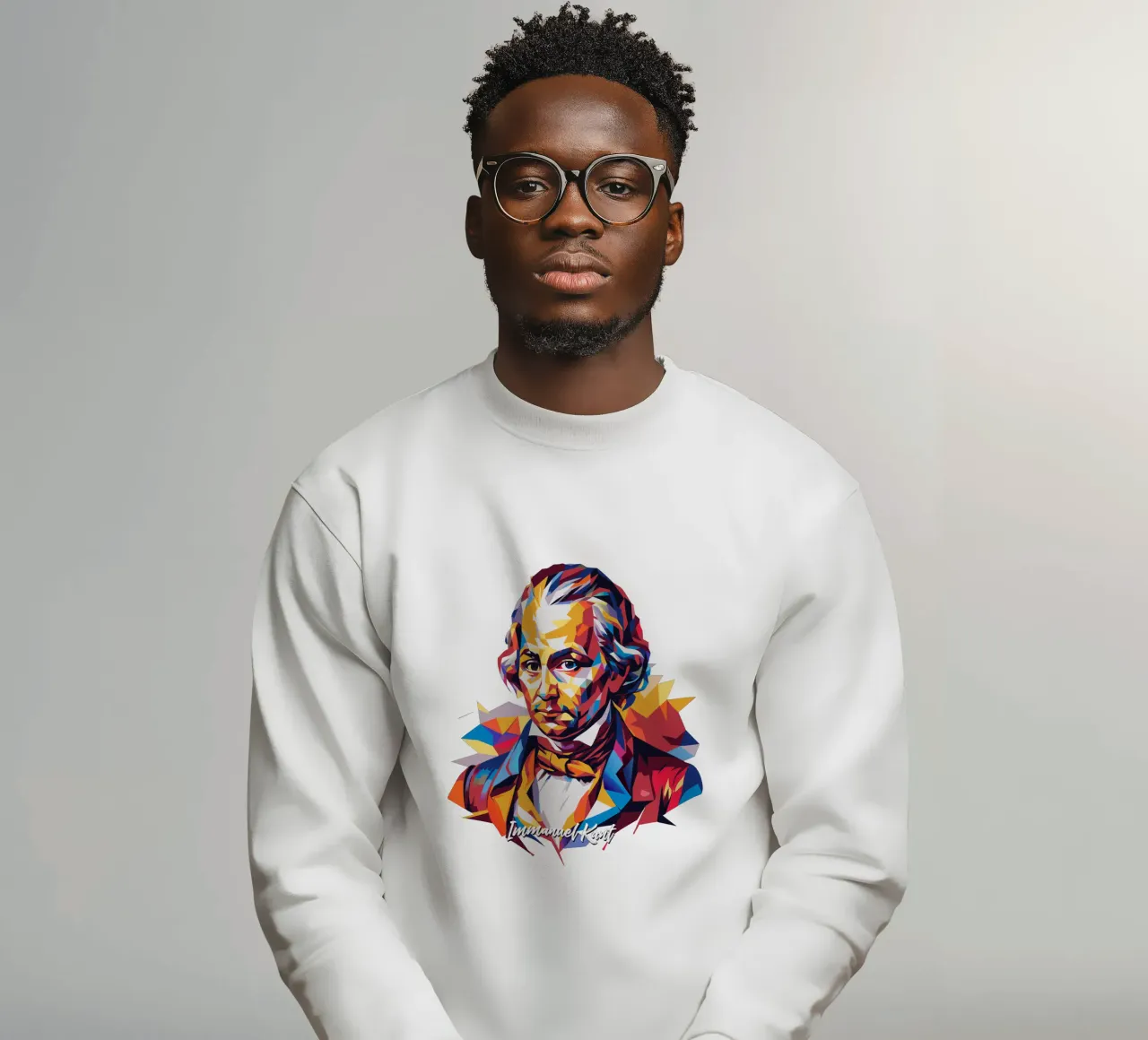 Immanuel Kant in WPAP Pop Art felpa da vectorartnesia