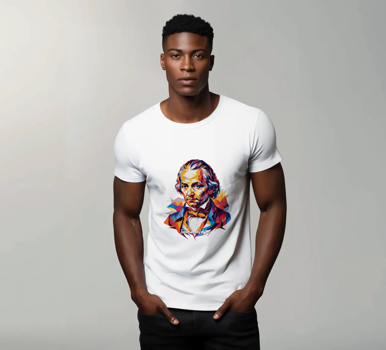 Immanuel Kant in WPAP Pop Art t-shirt da vectorartnesia