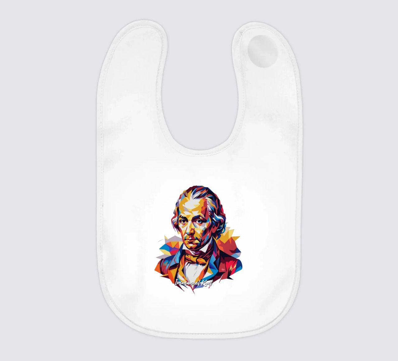 Immanuel Kant in WPAP Pop Art bavaglino da vectorartnesia