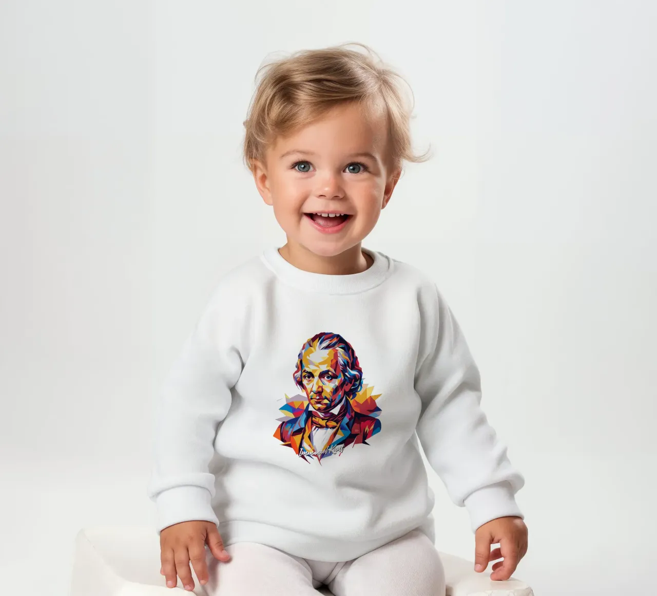 Immanuel Kant in WPAP Pop Art felpa neonato da vectorartnesia