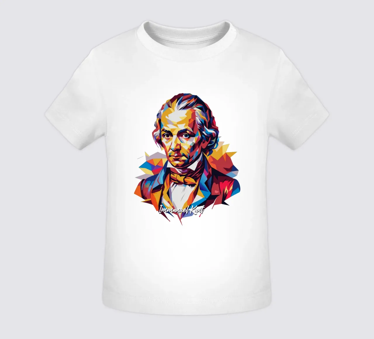 Immanuel Kant in WPAP Pop Art maglietta neonato da vectorartnesia