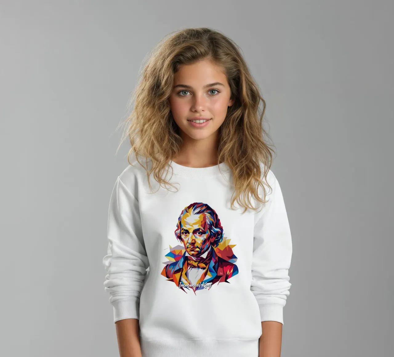 Immanuel Kant in WPAP Pop Art felpa bambino da vectorartnesia