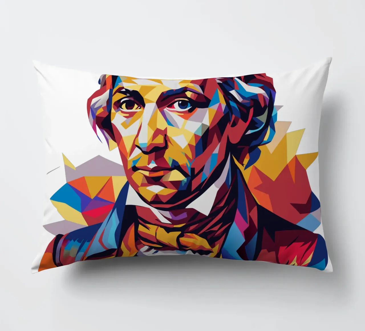 Immanuel Kant in WPAP Pop Art Kissen von vectorartnesia