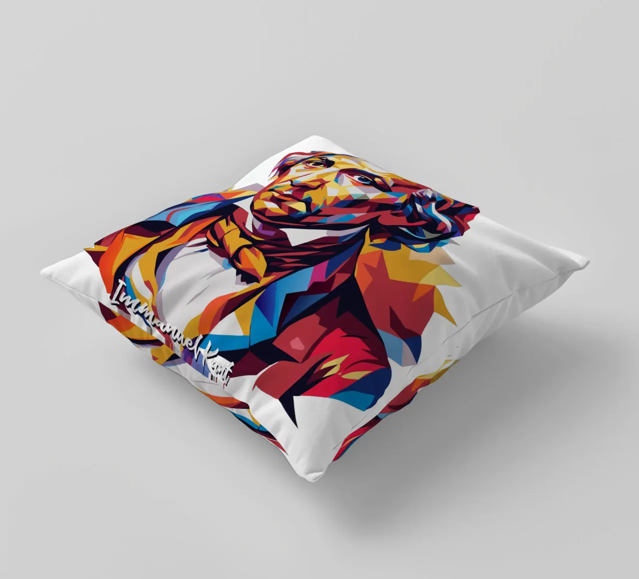 Immanuel Kant in WPAP Pop Art cuscino da vectorartnesia