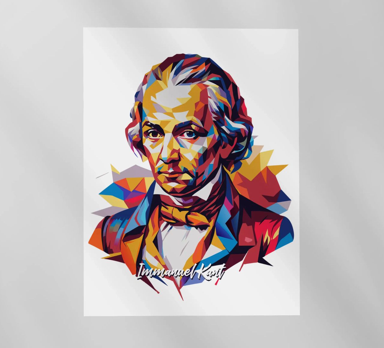 Immanuel Kant in WPAP Pop Art pellicola backlit da vectorartnesia